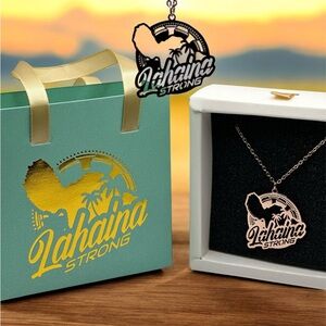 "Empowerment Necklace: Stainless Steel Lahaina Strong Pendant"